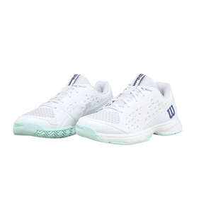 Wilson Rush Pro Ace Junior L Tennis Shoe - White/Bay/Skipper Blue Tennis Shoes Wilson