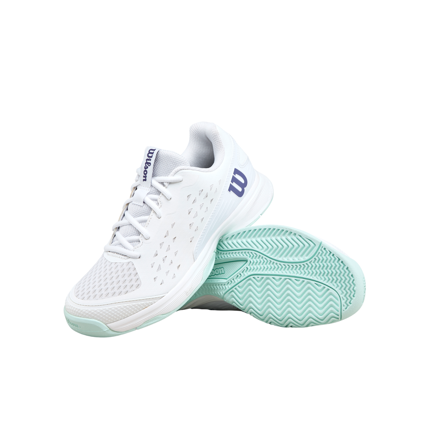 Wilson Rush Pro Ace Junior L Tennis Shoe - White/Bay/Skipper Blue Tennis Shoes Wilson