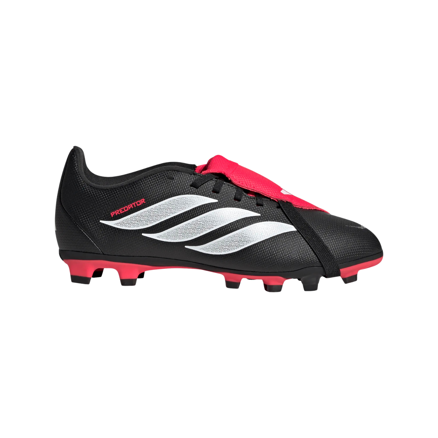 Adidas Predator Club FT FG Football Boots Kids - Black/White/Red shoes Adidas