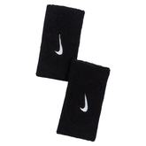 Nike Swoosh Classic Doublewide Wristbands 2 Pack - White/Black Black White One Size Accessories Nike