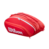 Wilson Super Tour Red Padel Bag 2026 - Red Red 6 Racket Luggage Wilson