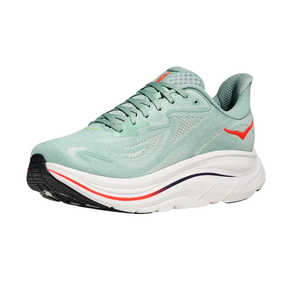 Hoka Clifton 10 Running Shoe Men - Sage/Neon Flame Running Shoes Hoka