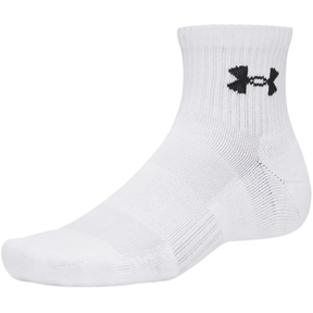 Under Armour Performance Cotton 3Pk Quarter Socks Unisex - White Clothing Under Armour