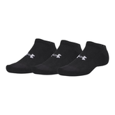 Under Armour Performance Cotton 3Pk No Show Socks Unisex - Black Black Clothing Under Armour