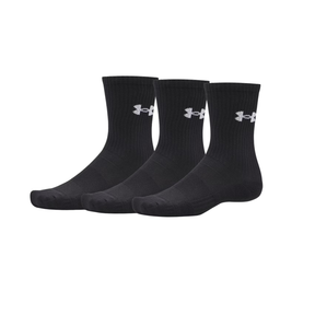 Under Armour Performance Cotton 3Pk Crew Socks Unisex - White/Steel Black Clothing Under Armour
