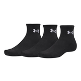 Under Armour Performance Cotton 3Pk Quarter Socks Unisex - Black Black Clothing Under Armour