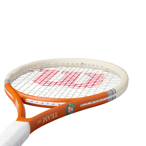 Wilson Roland Garros Team 102 2026 Tennis Racket - White/Orange Tennis Rackets Wilson