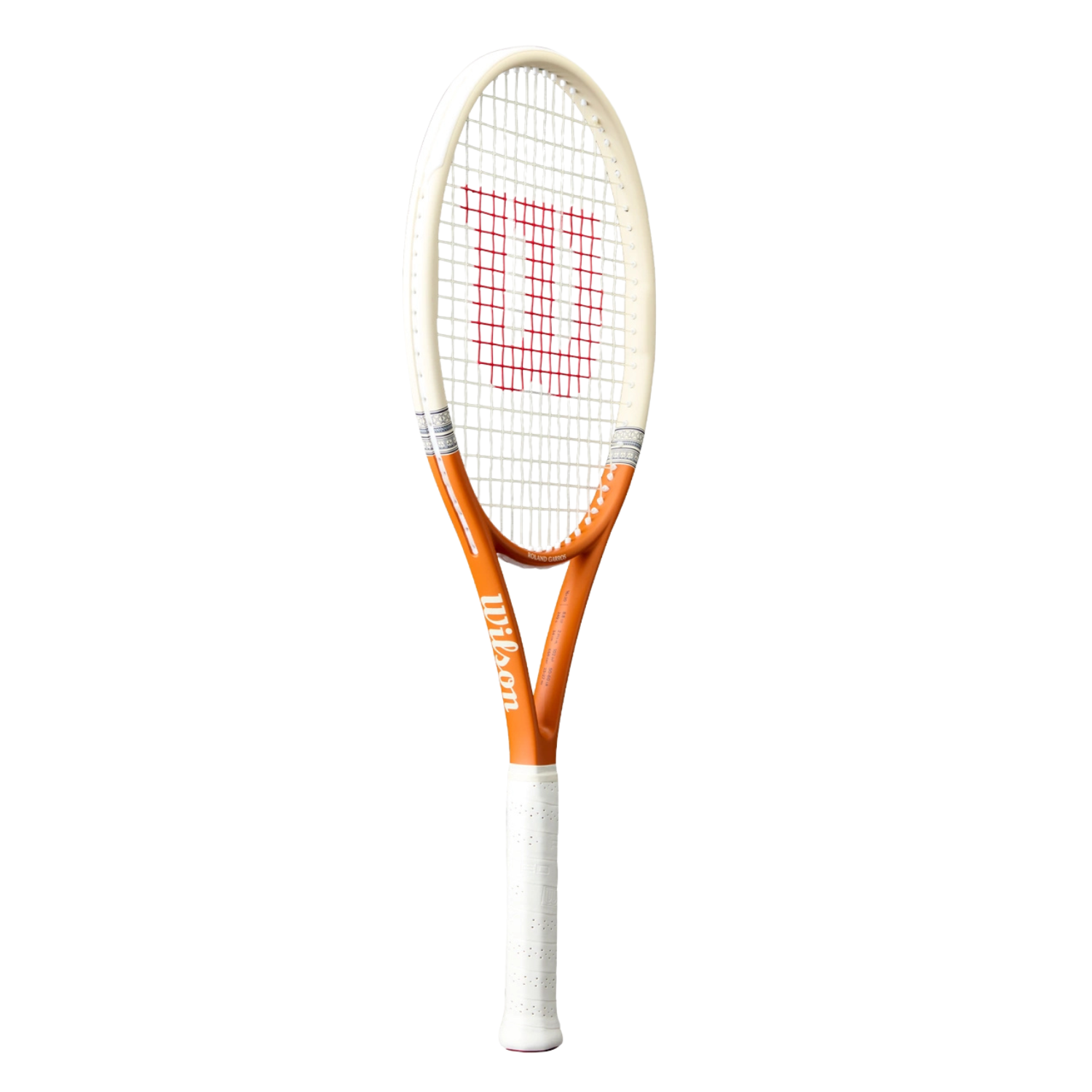 Wilson Roland Garros Team 102 2026 Tennis Racket - White/Orange Tennis Rackets Wilson