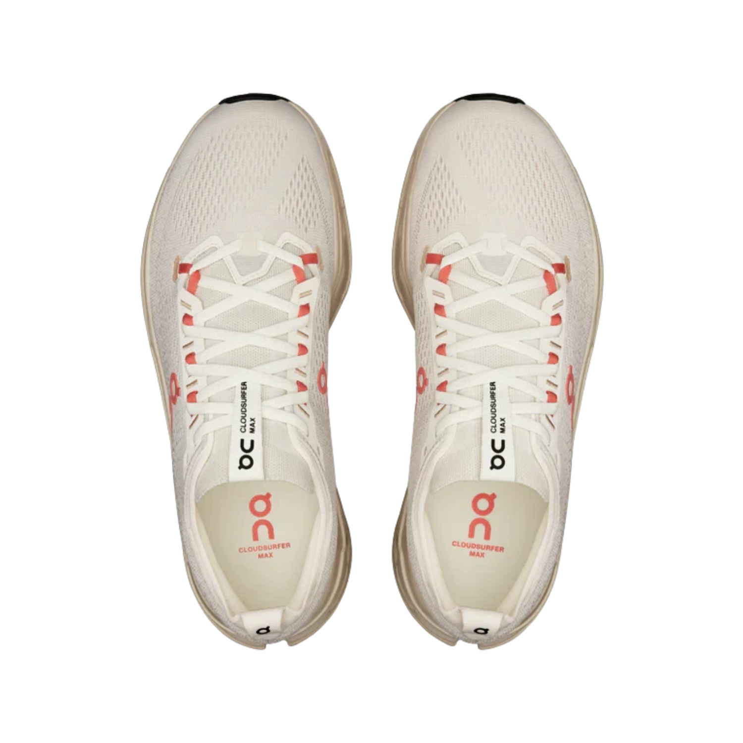 On Running Cloudsurfer Max Running Shoe Women - Ivory/Salmon Running Shoes On Running