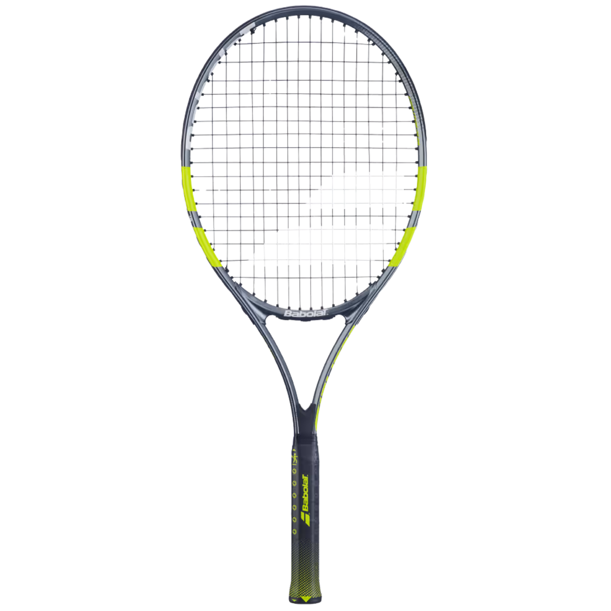 Babolat Carlitos Junior 26 2026 Badminton Racket Strung - Grey/Yellow Grey Yellow 26" Tennis Rackets Babolat