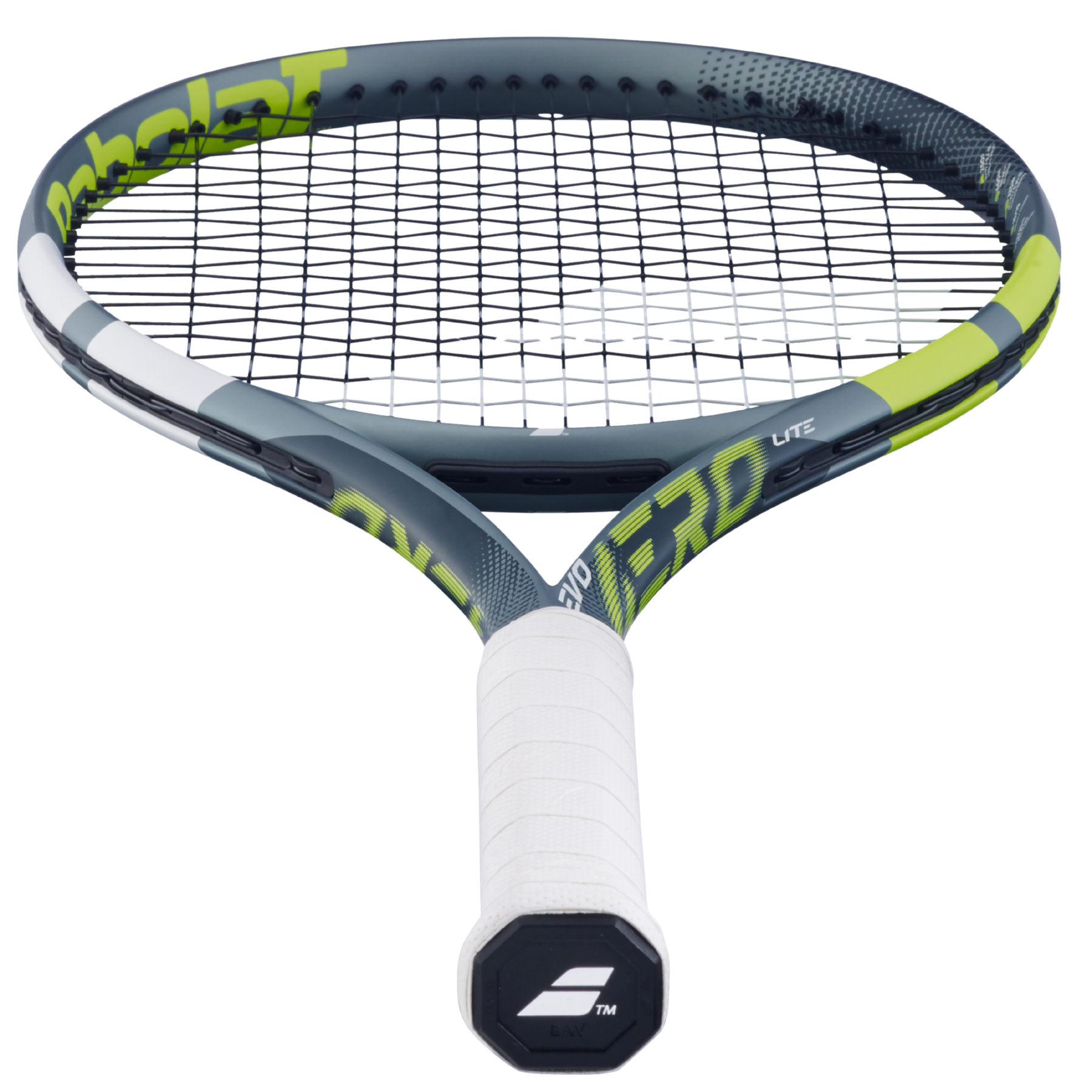 Babolat Evo Aero Lite 2026 Tennis Racket Strung - Grey/Yellow Tennis Rackets Babolat