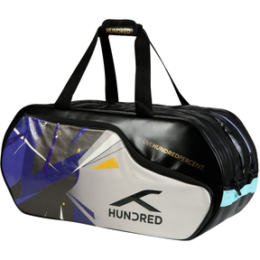 Hundred Trailblazer Badminton Kit Bag - Blue/Black Black Tournament Bag Luggage Hundred