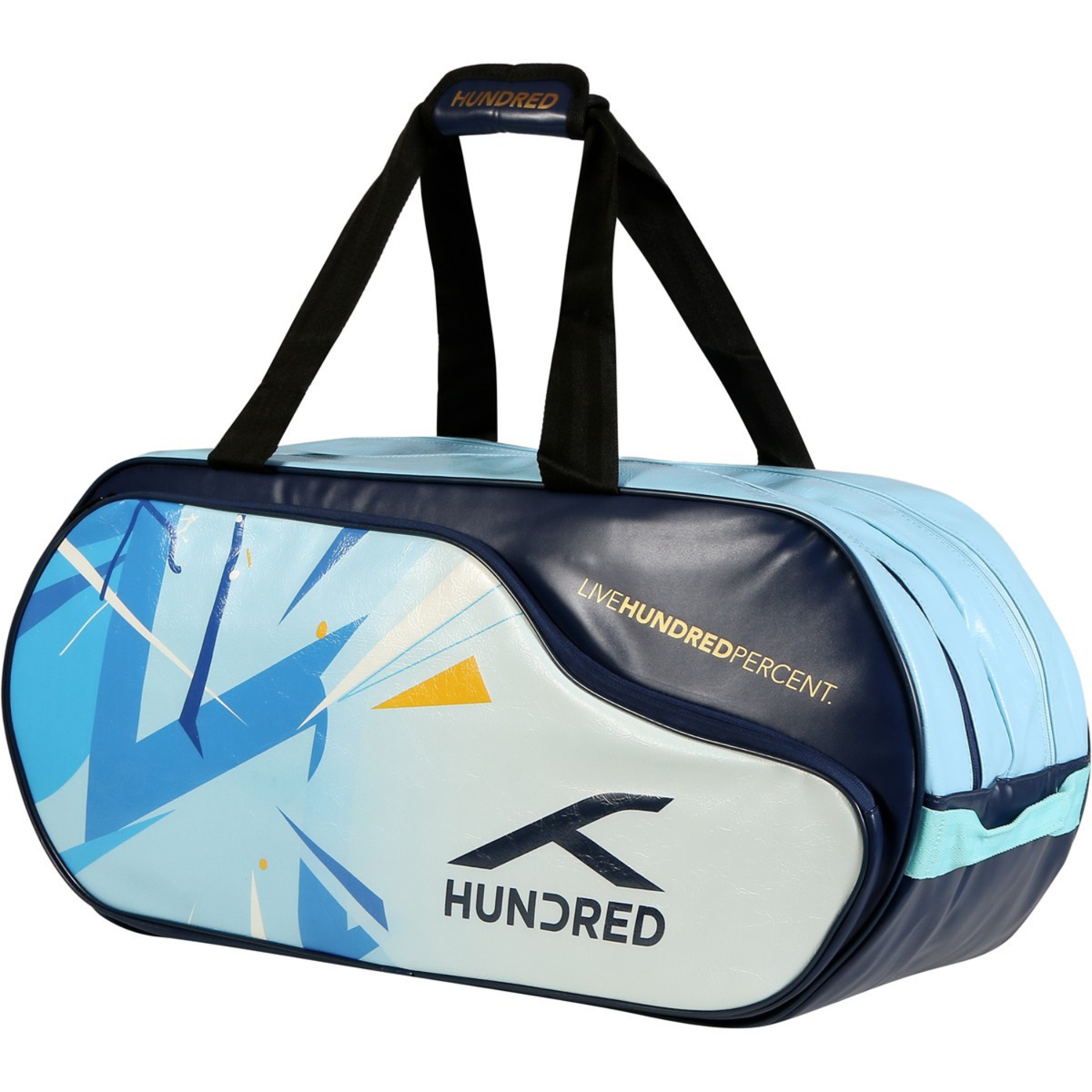 Hundred Trailblazer Badminton Kit Bag - Blue/Black Navy Tournament Bag Luggage Hundred