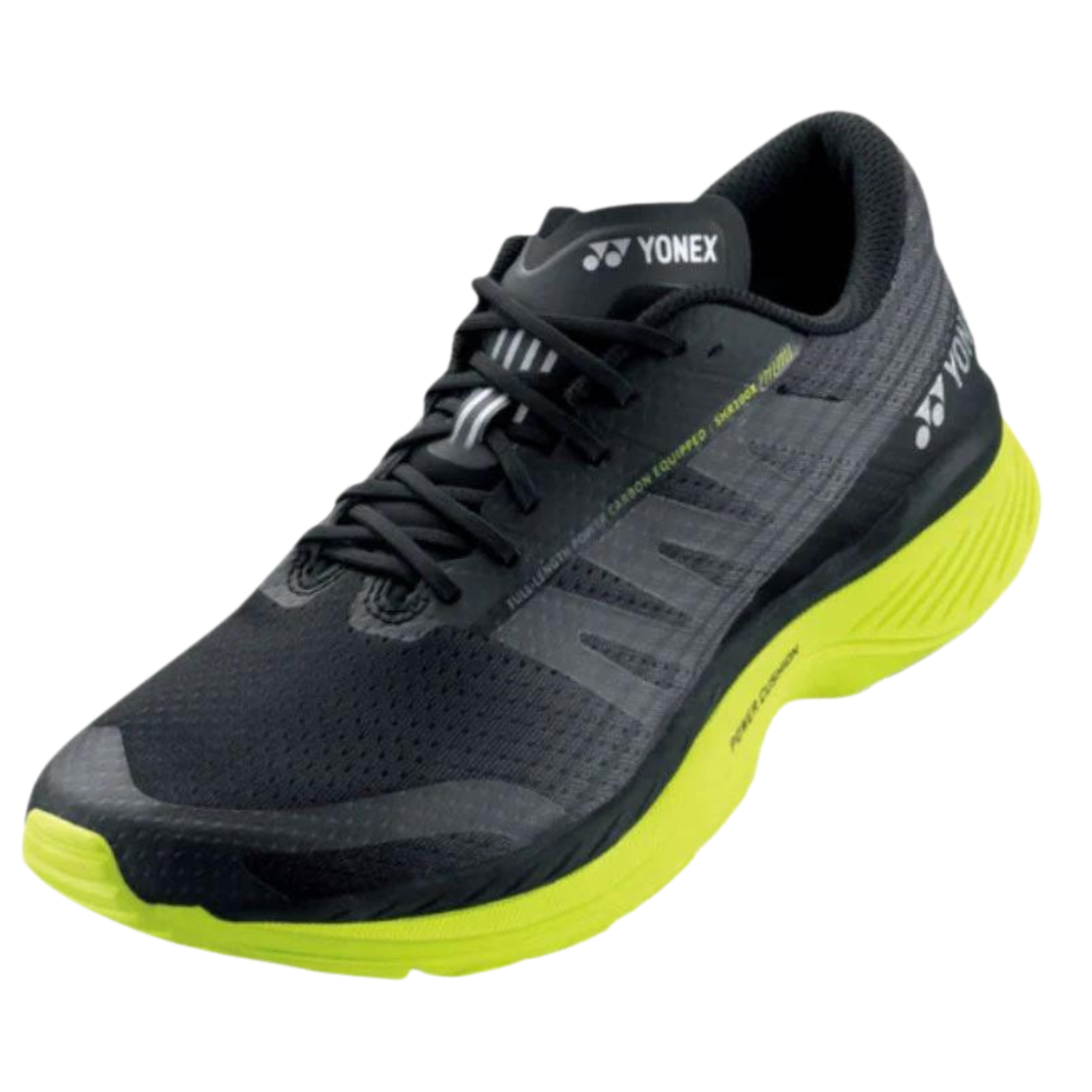 Yonex Power Cushion Saferun 100X Running Shoes (Men's) - Black/Yellow Clearance Yonex