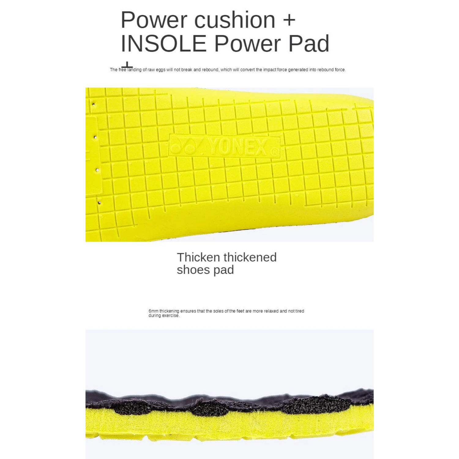 Yonex AC195 Power Cushion+ Insoles Accessories Yonex