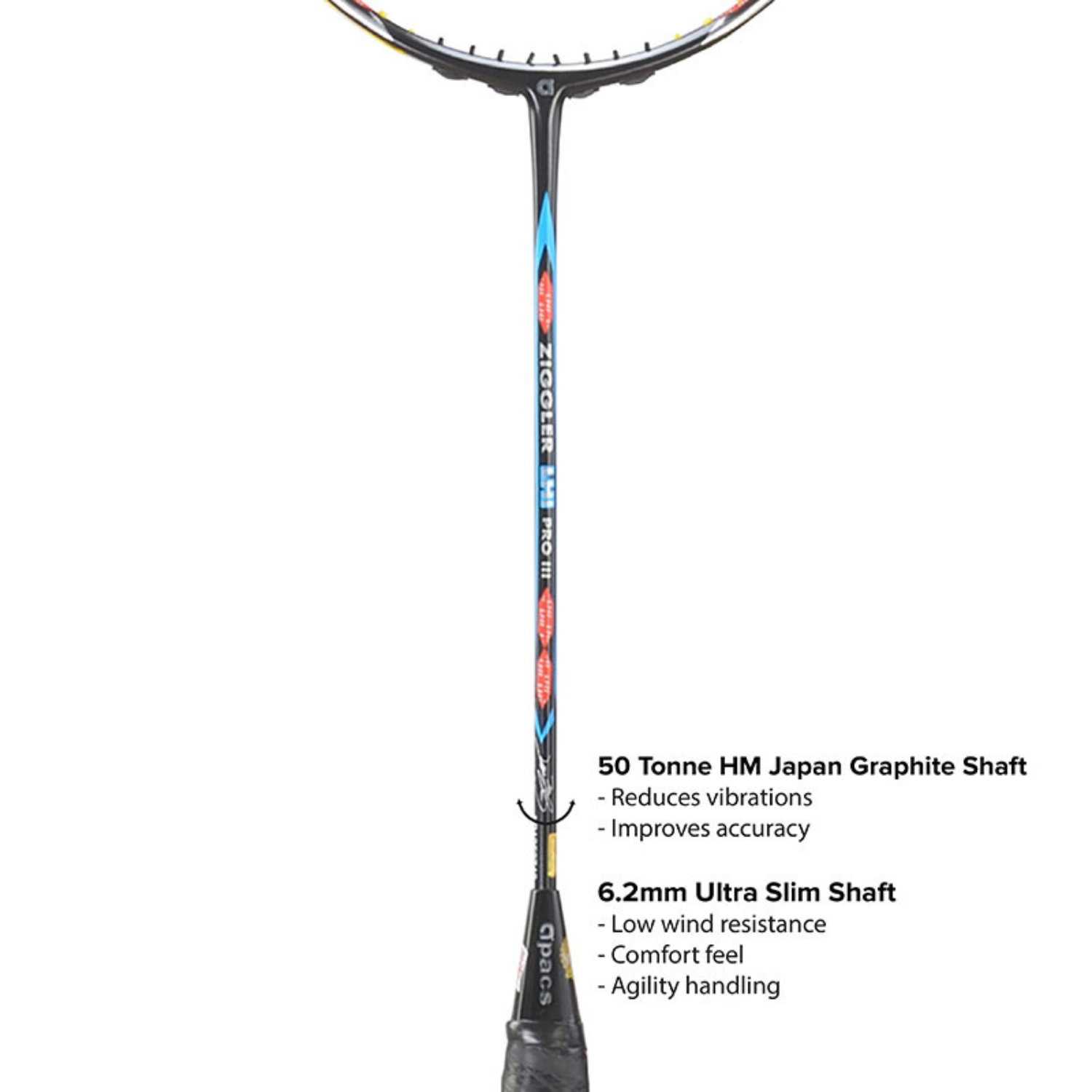 Apacs Z-Ziggler LHI PRO III Badminton Racket - Blue Badminton Rackets Apacs