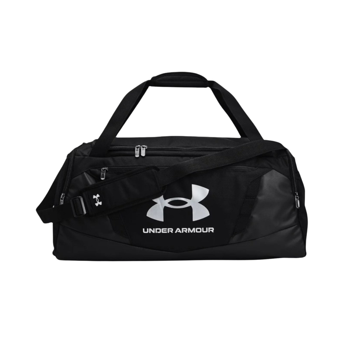 UA Undeniable 5.0 Medium Duffle 1369223 Black Metallic Silver Duffle Bag Under Armour