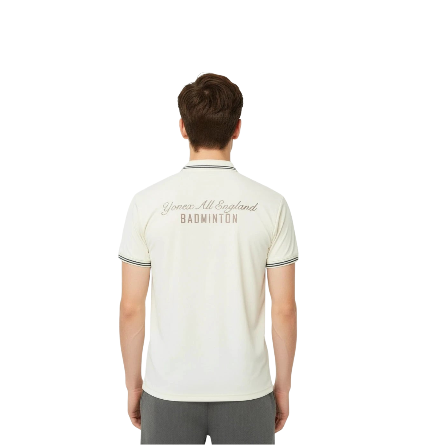 Yonex All England 1899 S/S Polo Shirt 26 - Cream Clothing Yonex