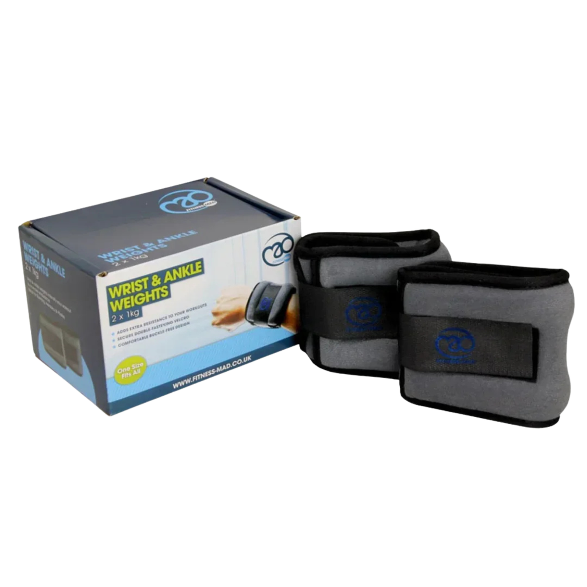 Fitness Mad Neoprene Wrist/Ankle Weights (FANKLE1) 0.5kg Exercise & Fitness Fitness Mad