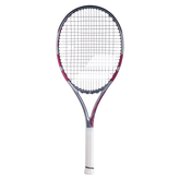 Babolat Boost Aero Pink 2026 Strung Tennis Racket - Grey/Pink Grey Pink Tennis Rackets Babolat