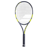 Babolat Boost Aero 2026 Strung Tennis Racket - Grey/Yellow Grey Yellow Tennis Rackets Babolat