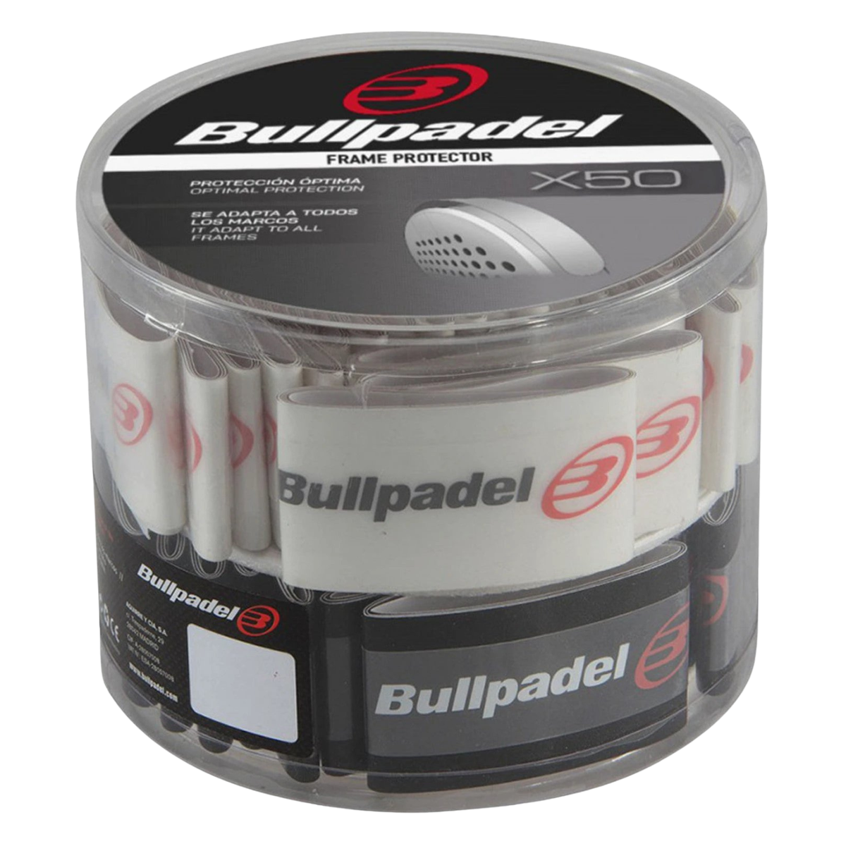 Bullpadel Frame Protector 50 Pcs - Black/White White Black One Size Accessories BullPadel