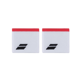Babolat Logo Wristband Unisex (Twin Pack) - Multicolour White Red 7.5 cm Accessories Babolat
