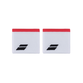 Babolat Logo Wristband Unisex (Twin Pack) - Multicolour White Red 7.5 cm Accessories Babolat