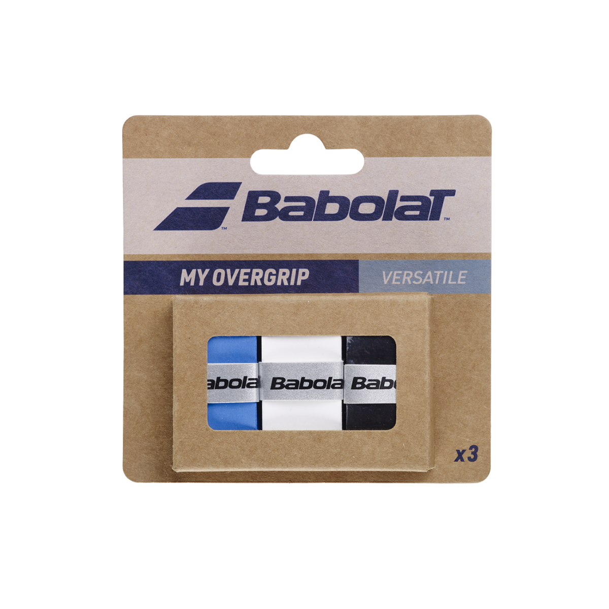 Babolat My Overgrip (3 Pack) - Black/Blue/White Black Blue White 3 Pack Overgrips Babolat