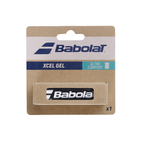 Babolat Xcel Gel Replacement Grip (Single) - White Black Single Replacement Grips Babolat