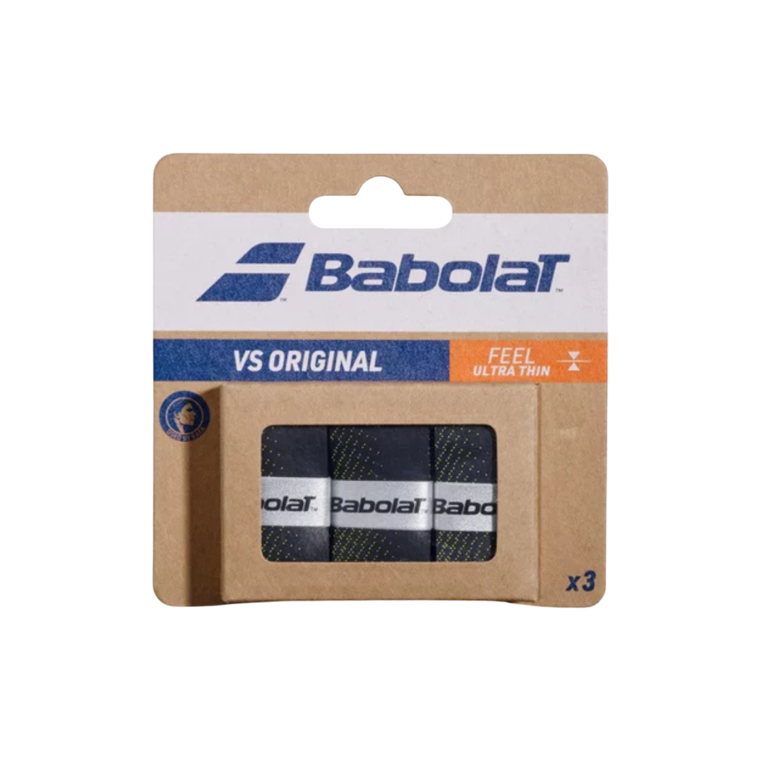 Babolat VS Original Overgrips (3 Pcs) Black Fluo Yellow 3 Pieces Clearance Babolat