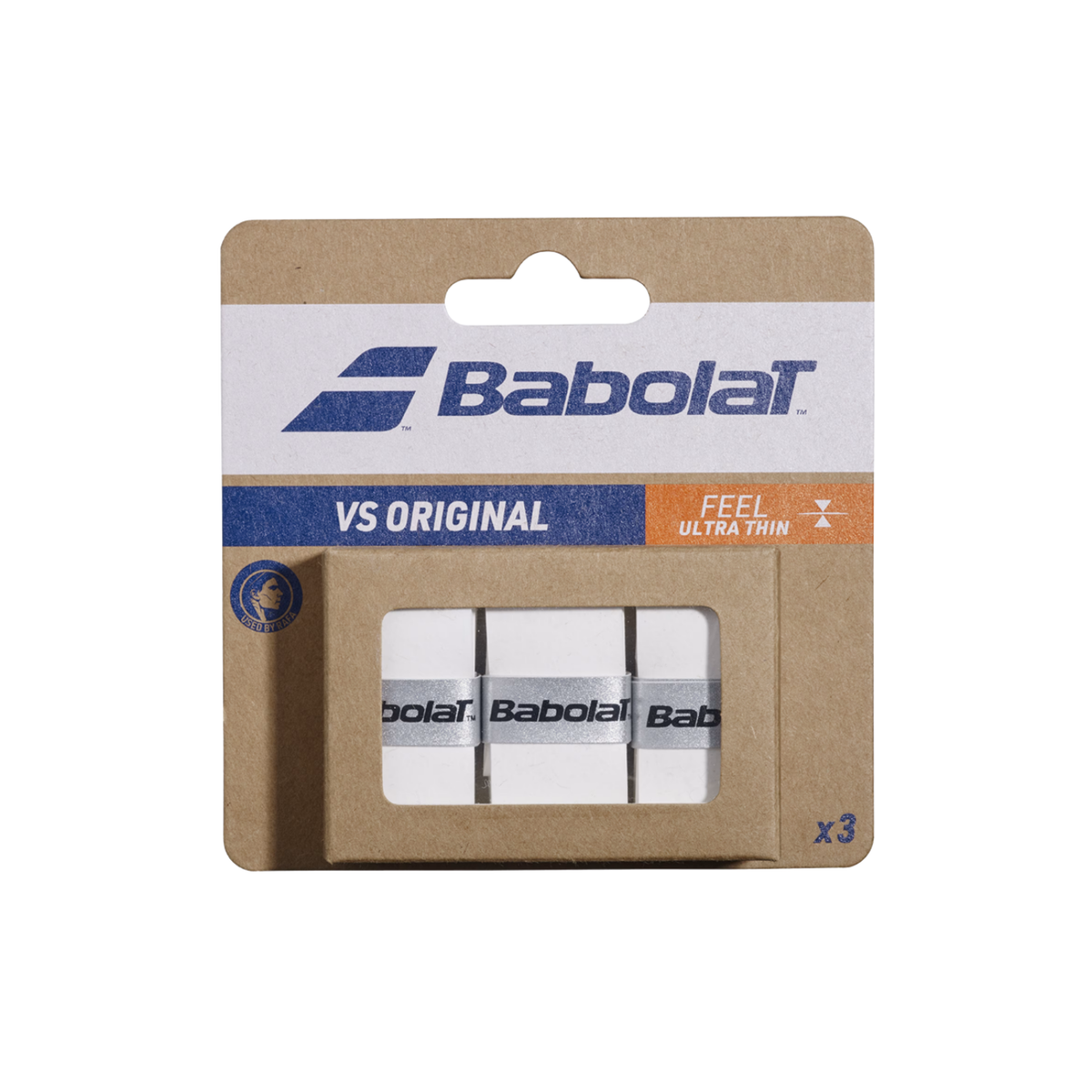 Babolat VS Original Overgrips (3 Pcs) White 3 Pieces Clearance Babolat