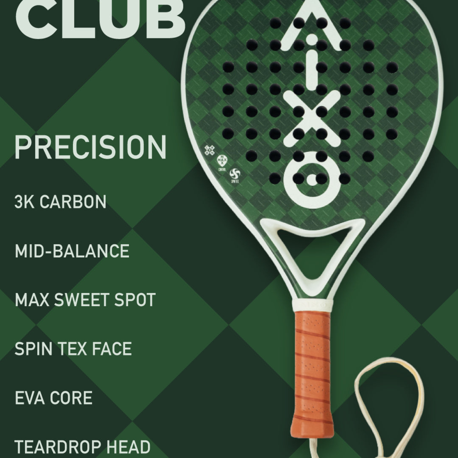 Aixo Country Club Padel Racket - 3k Carbon RL-B11 Padel Aixo