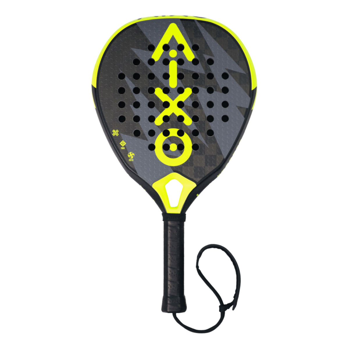 Aixo Insane Bolt Padel Racket 18k Carbon RL-B12 Black Yellow One Size Padel Aixo