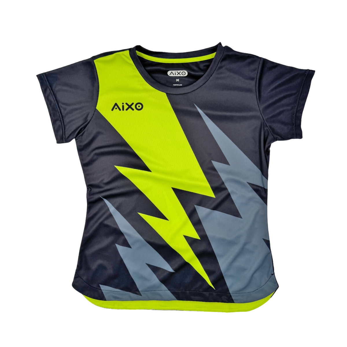 Aixo Bolt 3 Womens T Shirt - Black Black Green Clothing Aixo