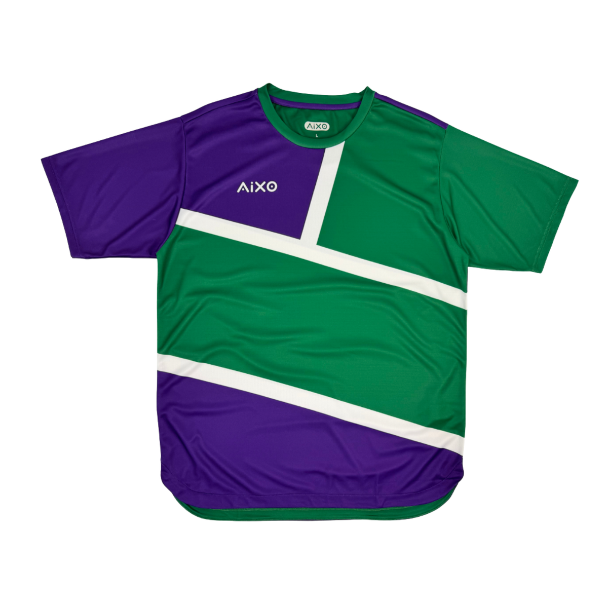 Aixo Court 3 Mens T-Shirt - Green Green Purple Clothing Aixo