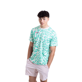 Aixo Leopard Mens T Shirt Ivory T Shirt Aixo