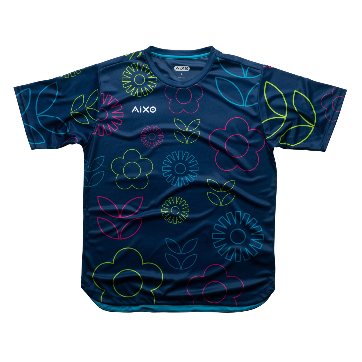 Aixo Spring Mens T Shirt Ivory Navy T Shirt Aixo