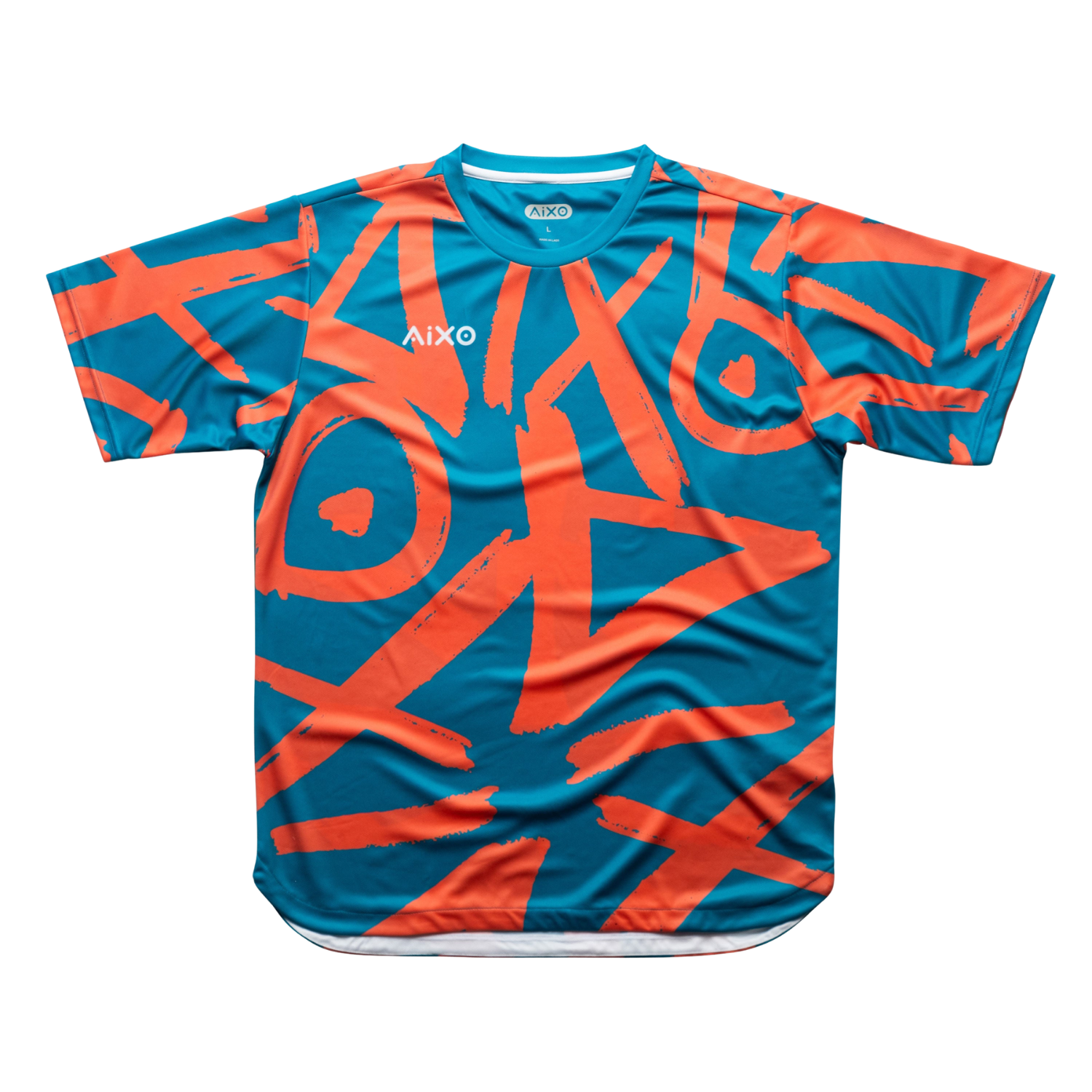 Aixo Tagged Mens T Shirt Lime TEAL T Shirt Aixo