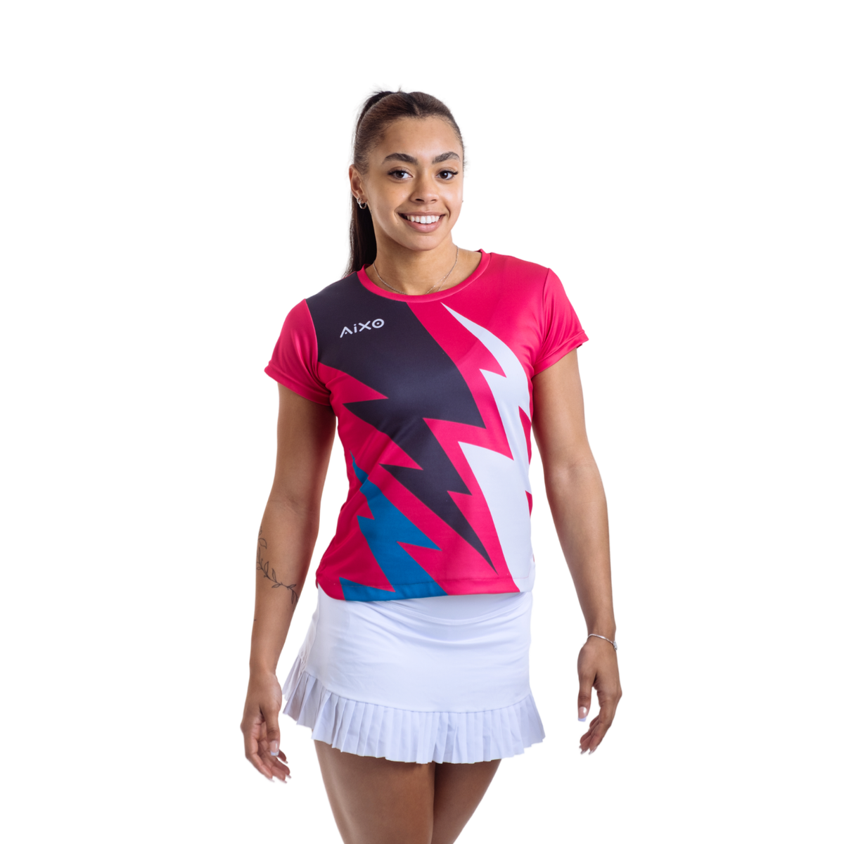 Aixo Bolt T-Shirt Womens (Pink) T Shirt Aixo