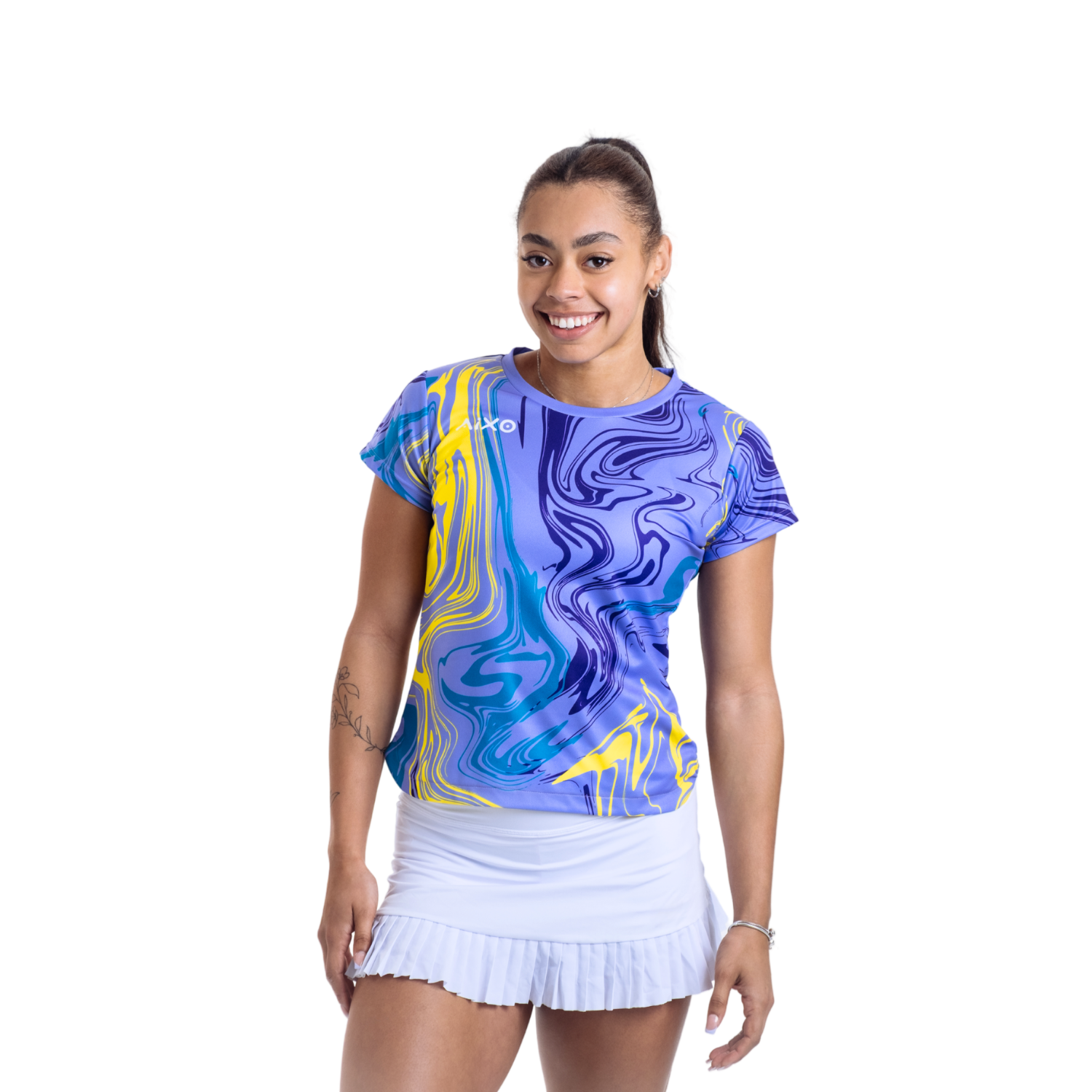 Aixo Chrome Womens T Shirt Graphite T Shirt Aixo