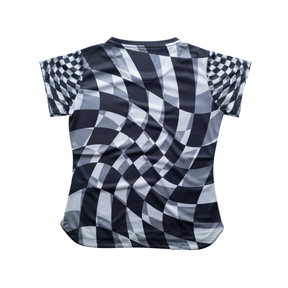 Aixo Checker Womens T Shirt Lime Check T Shirt Aixo