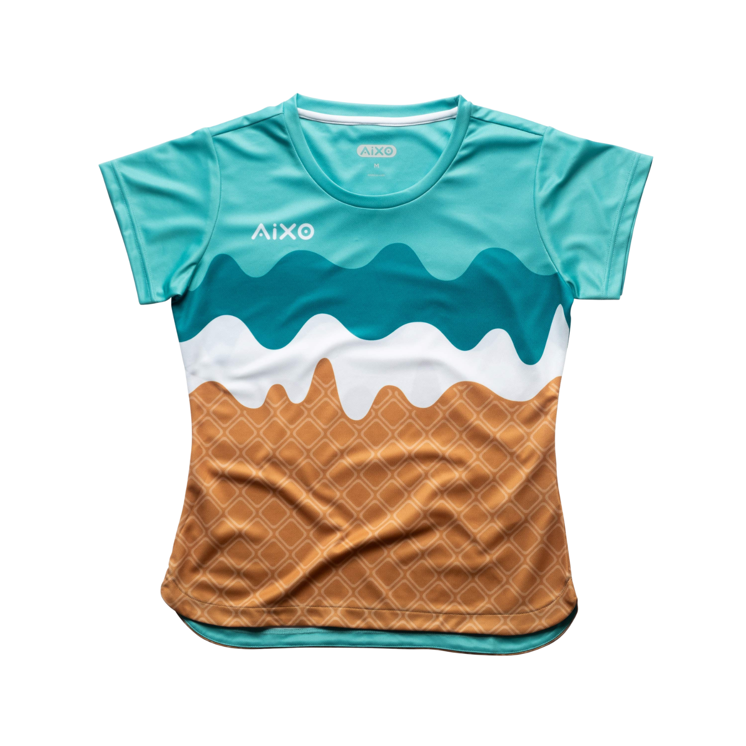 Aixo Sundae Womens T Shirt Mint Delight TEAL T Shirt Aixo