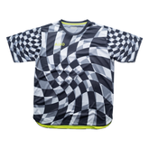 Aixo Checker Mens T Shirt Grey Check Grey Check T Shirt Aixo