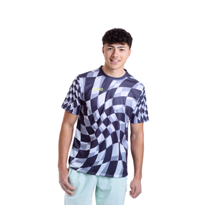 Aixo Checker Mens T Shirt Lime Check T Shirt Aixo