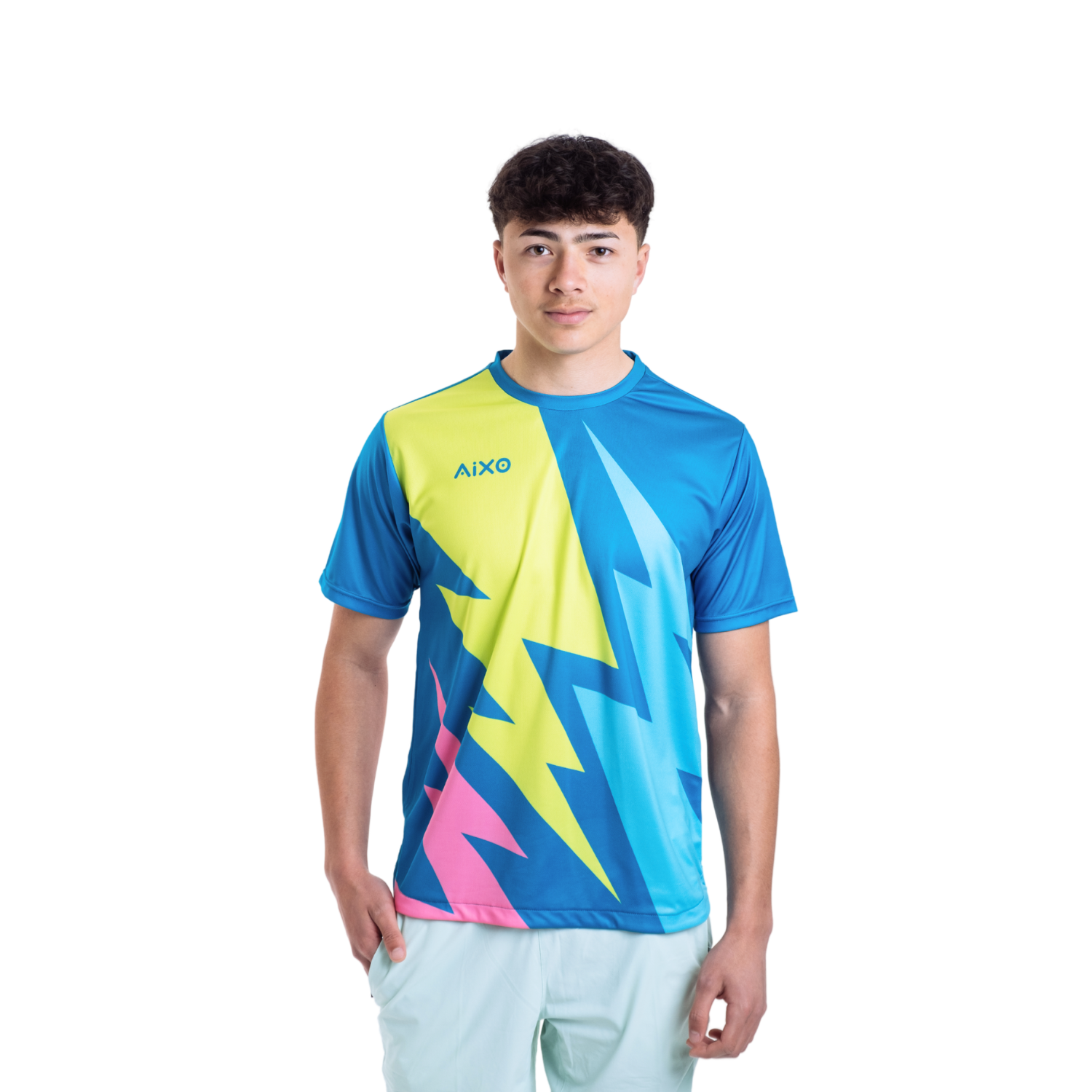 Aixo Bolt T-Shirt Mens (Pink) T Shirt Aixo