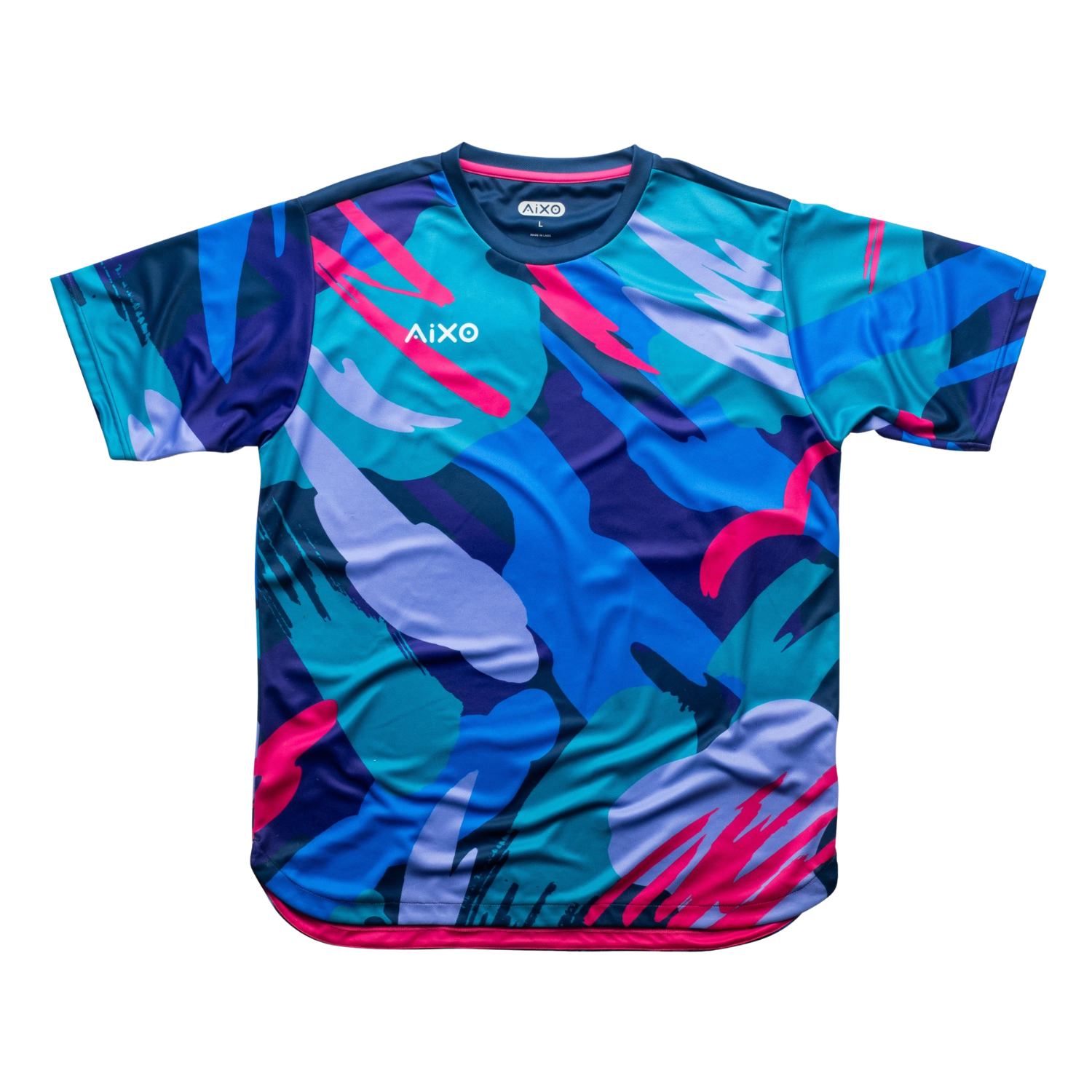 Aixo Abstract T-Shirt Mens (Multicolour Dark) Multicolour Dark T Shirt Aixo