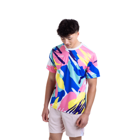 Aixo Abstract T-Shirt Mens (Multicolour) T Shirt Aixo