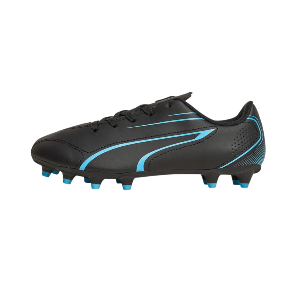 Puma Vitoria FG/AG Football Boots Junior - Puma Black/Luminous Blue Puma Black Luminous Blue shoes Puma