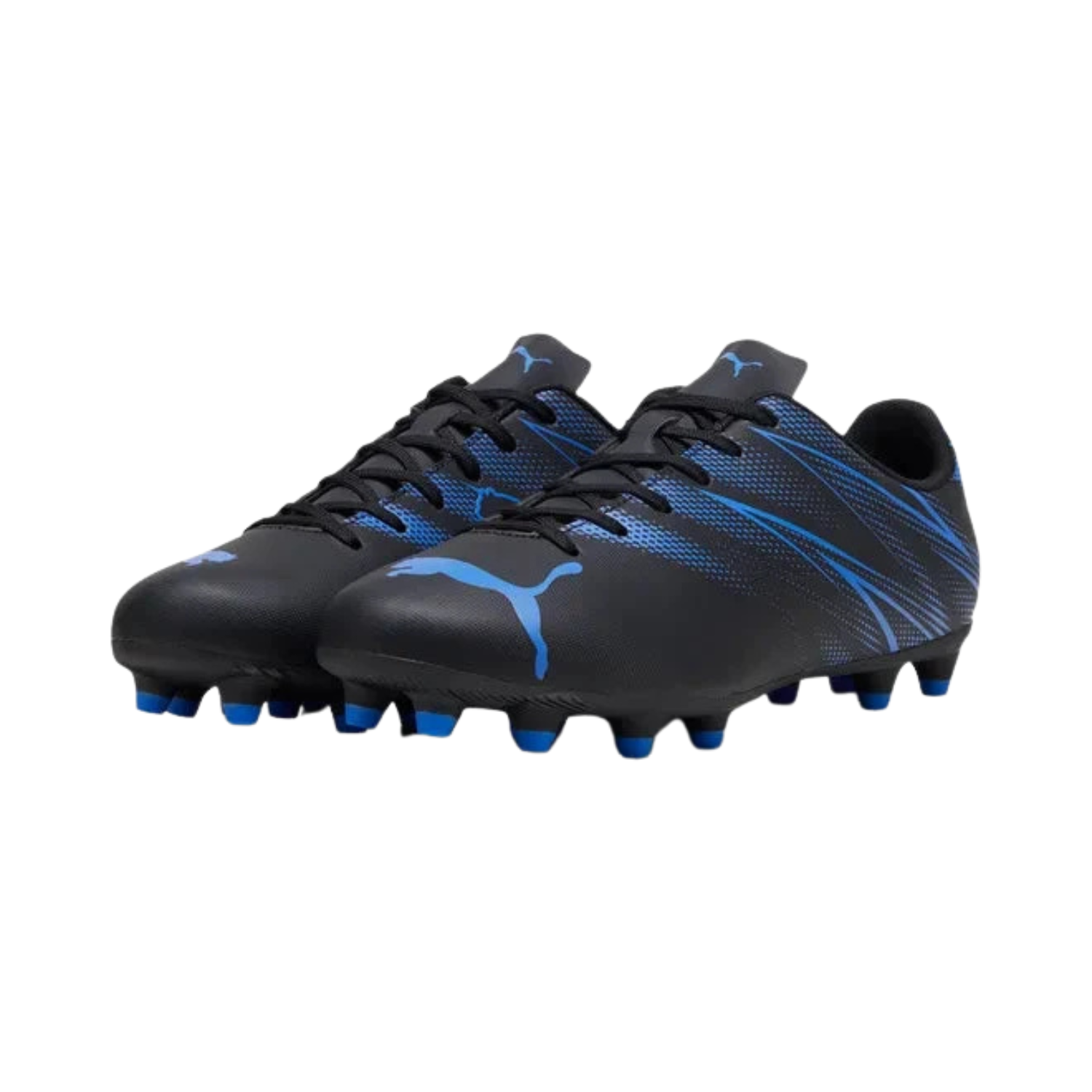 Puma Attacanto FG/AG Football Boots Junior - Puma Black/Silver/Blue shoes Puma